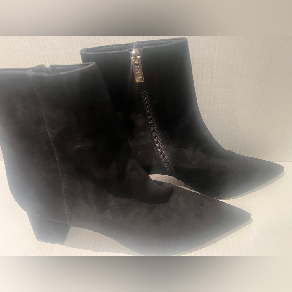 Agl Mimma Pointed Toe Block Heel Black Suede Wome… - image 7